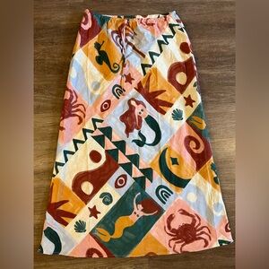 The Lullaby Club Lacey Sirena Skirt Size Small / Medium Maxi Long Linen C17